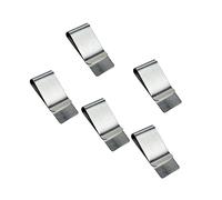 FRCOLOR 5pezzi Fermasoldi in Acciaio Inossidabile Portacarte Sottile Fermasoldi Verticale Contenitore per Banconote e Carte di Credito Design Elegante per Uomo e Donna da Usare al Posto