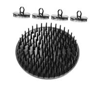 FRCOLOR 5pezzi Spazzola Portatile Per Capelli Funzione Autopulente Spazzola Esfoliante in Plastica Morbida Massaggiatore Per Capelluto Per Uso Quotidiano e Viaggio