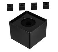 FRCOLOR 5pezzi Supporto Per Microfono Bandiera Quadrata Stazione Per Interviste e Presentazioni Cubo Leggero e Portatile Per Streaming Live Indoor e Outdoor Base Stabile Per Registrazioni