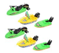FRCOLOR 6 Giocattoli da Bagno in Plastica Barche Vela e Motoscafi per Modelli Galleggianti Sicuri e Resistenti per Vasca e Piscina Design Mobile Senza Batterie Portatile