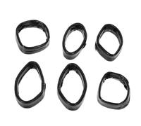 FRCOLOR 6 Pezzi cinturino dell'orologio Banda d'oro loop sostituzione cinturino per smartwatch gruppo musicale Signore per cinturino Guarda il ciclo della fascia Nero