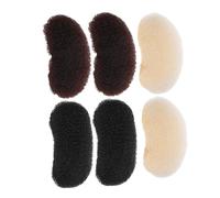 FRCOLOR 6 pezzi Clip Volume Capelli Donna Base Antiscivolo per Acconciature Bouffant Accessori per Modellatori Chignon Colori Nero e Beige