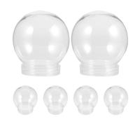 FRCOLOR 6 Pezzi Globi di Neve Trasparenti Fai da Te in Plastica Pet 300 Ml Tappo a Vite, per Creazioni Artigianali Natalizie e Decorazioni Festive