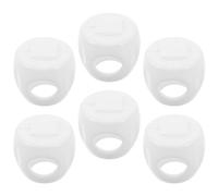 FRCOLOR 6 Pezzi Maniglia per porta a prova di copertura di sicurezza della manopola per pomello della porta di sicurezza per PP White