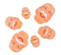 FRCOLOR 6 Pezzi Maschera Design Unico di Babbo Natale in Plastica Riutilizzabile e Confortevole e Stile Festivo per Feste Natalizie e Travestimenti