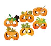 FRCOLOR 6 Pezzi Maschera di Carta a Forma di Zucca per Ringraziamento con Design Leggero e Confortevole, Accessorio Festivo per Decorazioni e Photo Booth Autunnali