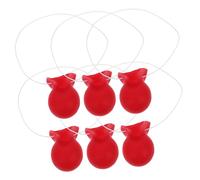 FRCOLOR 6 Pezzi Naso Clown Rosso con Fascia per Costume Adulto Accessorio Cosplay Pagliaccio Riutilizzabile e Confortevole per Halloween Feste e Performance