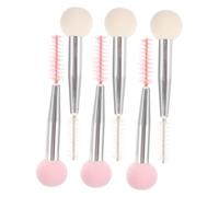 FRCOLOR 6 pezzi Pennelli Doppia Testa per Ciglia e Sopracciglia Spugnetta Morbida ed Elastica per Trucco per Applicare Pomata Sopracciglia Design Compatto e Leggero per Viaggi Colori