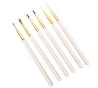 FRCOLOR 6 Pezzi Pennelli Nail Art Fini per Disegno Unghie Strumenti Liner e Gradient per Manicure Donna Accessori Nail Art per Effetti Ombre e Dettagli Floral