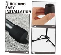 FRCOLOR 6 Pezzi Piedini in Gomma per Supporto Chitarra Antiscivolo Resistenti e Leggeri Protezione Piedini per Stand Chitarra Facile Installazione e Rimozione per Stabilità Strumenti