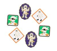 FRCOLOR 6 Pezzi Spille Halloween Mummy Cartoon Divertenti in Metallo Kawaii Brooch per Accessorio Costume Gothic Party