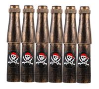 FRCOLOR 6 pezzi Telescopi Giocattolo Retrattili Tema Pirata per Feste Design Vintage Materiale Leggero e Resistente per Cosplay Bird Watching e Attività Outdoor