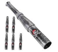 FRCOLOR 6 Telescopio Monoculare per Tema Pirata Portatile e Retrattile Accessorio Educativo per Feste e Costume Esploratore