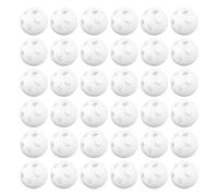 FRCOLOR 60 pezzi di inserti per sonaglio bianche per giocattoli per bambini - Giocattoli di peluche fai da te, sonaglio sensoriale in plastica per neonati, progetti artigianali con campanelle