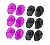 FRCOLOR 6paia Cuffie Protettive Per Orecchie Silicone Set Riutilizzabili Per Colorazione Impermeabili e Regolabili Comfort Assicurato Trattamenti