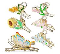 FRCOLOR 6pezzi Fermagli Per Accessori Per Cerimonie e Mollettone Antiscivolo Per Acconciature