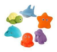 FRCOLOR 6pezzi Giocattoli Da Bagno Per Ragazzo Ragazza Ragazza Da Forme Di Animali Dei Cartoni Animati Giocattoli Vasca Che Squittiscono Per Ragazzo e Bagnetti