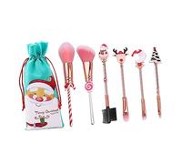 FRCOLOR 6pezzi Pennelli Per Fondotinta Sintetici in Stile Cartone Animato Setole Piatte e Soffici Adatti Lozioni Per Occhi Realizzati