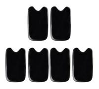 FRCOLOR 6pezzi Piastra Scraping Corno Di Bufalo Nero Naturale Massaggiatore Per Corpo e Viso Strumento Tradizionale Cinese Gua Sha Per La Della e Terapia Di Scraping