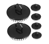 FRCOLOR 6pezzi Spazzola Massaggiante Per Capelluto Strumento Per Esfoliare e Pulire in Profondità Rimuove Forfora e Sebo Promuove Circolazione Sanguigna Design Intuitivo Per Uso Portatile