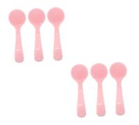 FRCOLOR 6pezzi Spazzole Per Silicone Strumento Profonda e Ragazze Rosa Facile Usare Design La