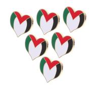 FRCOLOR 6pezzi Spille Patriottiche in Metallo Palestinese Distintivi Per Accessori Per Celebrare Eredità Culturale