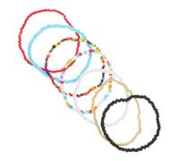 FRCOLOR 7pezzi Braccialetti Colorati Catene Singolo Accessori Fatti Mano Per Mani Caviglie Design Per Ogni Occasione