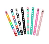 FRCOLOR 8 Braccialetti in Silicone Regolabili da Colorati per Feste e Sport Polsini Unisex Antiusura e Comfort Quotidiano