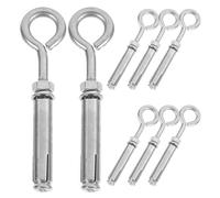 FRCOLOR 8 Pezzi Bulloni ad Occhiello Espansione in Acciaio Inox Ganci Robusti per Ancoraggi in Calcestruzzo Supporto Carichi Pesanti per Garage Uso Industriale e Applicazioni Commerciali