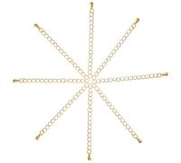 FRCOLOR 8 Pezzi Catene di Estensione in Oro 14k per Creazione di Gioielli Fai da Te, Estensione per Bracciali e Collane, Accessori per Gioielli Personalizzati Artigianali