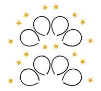 FRCOLOR 8 Pezzi Cerchietto per Feste di Compleanno e Celebrazioni di Capodanno per Chioma Stelle Gialle a Cinque Punte, Regolabile e Riutilizzabile, Accessorio Divertente