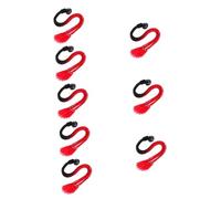 FRCOLOR 8 pezzi coda di cavallo falsa treccia donna trecce parrucca tubi vuoti sciolti casco, decorazione per casco da moto, cinturino da polso in fibra rossa