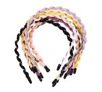 FRCOLOR 8 Pezzi Fascia per a rete modellatore del naso per le donne ricamare fasce per grondaia hair pin hair clips fasce da donna cerchi per attorcigliati Maglia