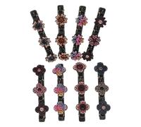 FRCOLOR 8 pezzi Fermagli per Capelli Donna con Fiori Intrecciati Clip Leggere e Resistenti per Bangs e Capelli Ribelli Design Ergonomico e Artistico per Uso Quotidiano e Occasioni