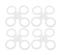FRCOLOR 8 Pezzi Fermatubo da Sub in Silicone, Supporto per Respirazione Subacquea, Bianco, per Boccaglio per Maschera, per Immersioni Lunghe