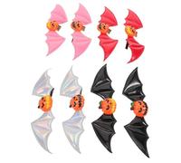 FRCOLOR 8 Pezzi Halloween Pumpkin Bang Clips con Appendici di Pipistrello Accessori Capelli Leggeri e Sicuri per Costume Cosplay Fermagli Laterali Antiscivolo per Feste