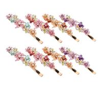 FRCOLOR 8 Pezzi molletta barrette hair clip fermacapelli hair charms fibbia metallo hair bow ragazze incantesimi panino retrò glitter forcina di strass Clip per per le donne lega