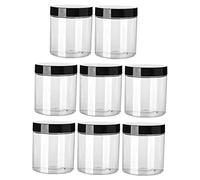 FRCOLOR 8 Pezzi Vasetto Di Crema a Bocca Larga Articoli Da Toeletta Da Viaggio Barattoli a Bocca Larga Bottiglia D'olio Kit Lucidalabbra Fai Da Te Sciroppo L'animale Domestico Transparent