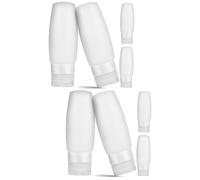 FRCOLOR 8 Pz Imbottigliato Tubi Da Viaggio Contenitore Per Sapone Da Viaggio Flaconi Campione Contenitori Per La Pulizia Del Viso Bottiglie Con Tubi Ricaricabili Bianca Gel Di Silice