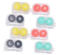 FRCOLOR 8pezzi Contenitori Per Lenti Contatto Pratico e Leggero Porta Lenti Da Viaggio Per Conservazione Sicura e Pulita Colori Casual Per Uso Quotidiano e Regali