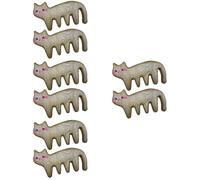 FRCOLOR 8pezzi Pettine Massaggiante Per Capelluto Denti Larghi Design Accessorio Portatile Per e Massaggi Rilassanti Materiale Naturale Per Tutti Tipi