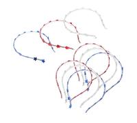 FRCOLOR 9 Pezzi Fasce Patriottiche per Cerchietti con Stelle per Donne e Accessori per Feste Celebrazione Del