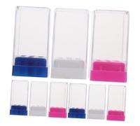FRCOLOR 9 Pezzi Nail Drill Bit Organizer Box Polishing Head Storage Case For Nail Art Tools Compact Dustproof Holder For Efficient Workspace And Easy Access