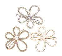 FRCOLOR 9 Pz Clip Con Bordo Perla Molletta Da Ragazza Arredamento Del Ballo Di Fine Anno Abbellimenti Floreali Donne Forcine Di Perle Ragazze Con Mollette Di Diamanti Lega