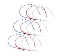 FRCOLOR 9 Pz fascia per Accessori per celebrazioni party accessori abbigliamento patriottico Accessorio per della festa del 4 luglio copricapo da donna addominali