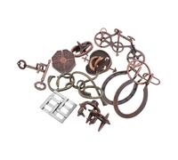 FRCOLOR 9 Rompicapo Lu Ban Lock Gioco Enigmistica per Adulti Puzzle Intellettuale per Stimolare e Creatività