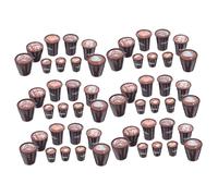 FRCOLOR 90 Miniature Cups Set in Resin With Japanese Latte Art Design Mini Dollhouse Tableware For Creative Micro Landscape And DIY Craft Collections