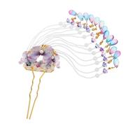 FRCOLOR accessori per antichi perno coreano Pettine per fiore viola forcine per asiatiche tradizionale coreano hanbok coreano forcina d'epoca Lega di zinco
