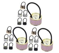 FRCOLOR Accessori Per Ragazze 18 Pollici Anello Per Elastici Per a Coda Di Cavallo Elastico Per Coda Di Cavallo Con Strass Fibbie Porta Coda Di Cavallo Mancare Tornante Plastica Ragazza