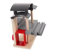 FRCOLOR Accessori Stazione Ferroviaria in Legno per Treni Sicuri e Resistenti per Connessione Creativa e Educativo